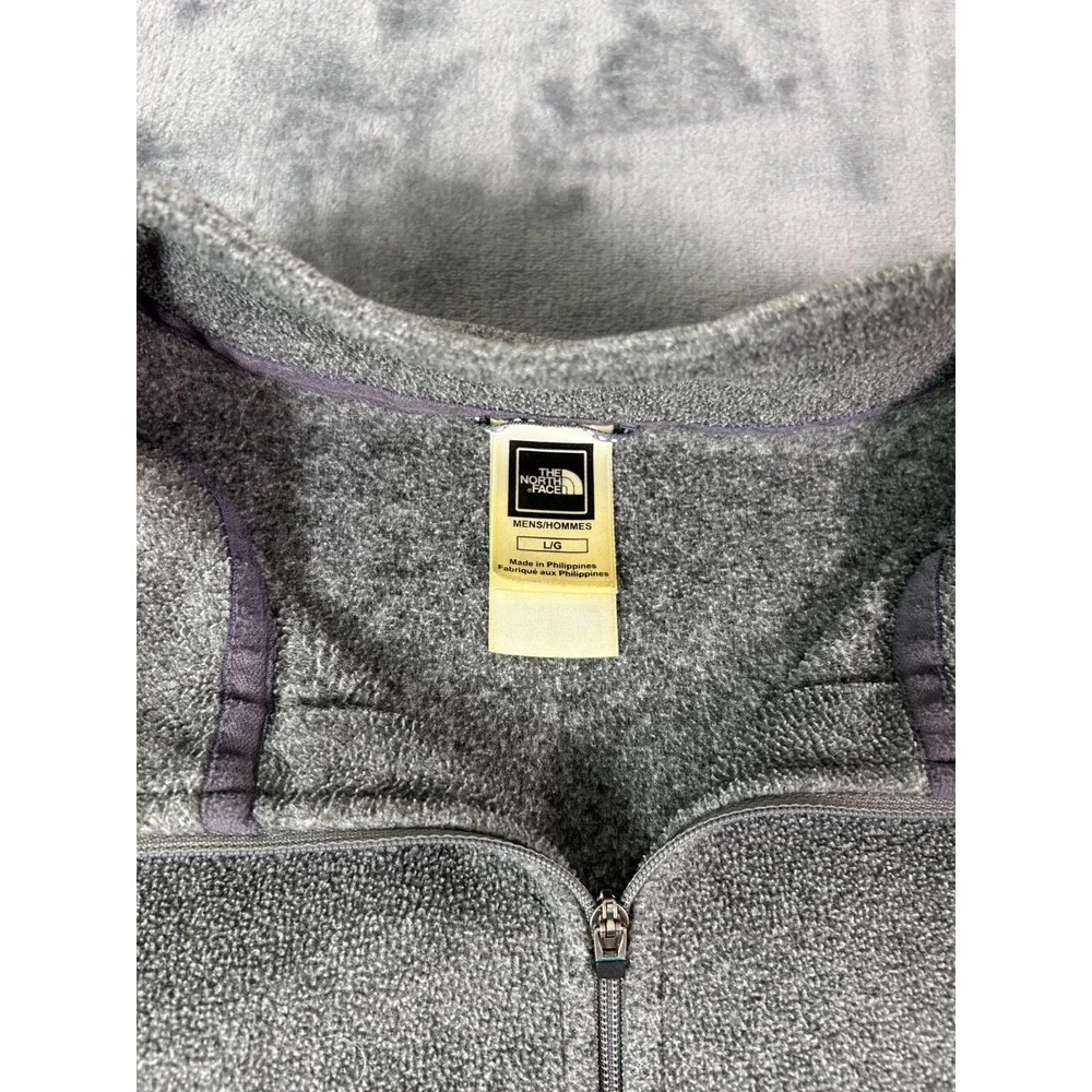 Vintage The‎ North Face 1/4 Zip Fleece Pullover Men's L Gray Embroidered Logo
